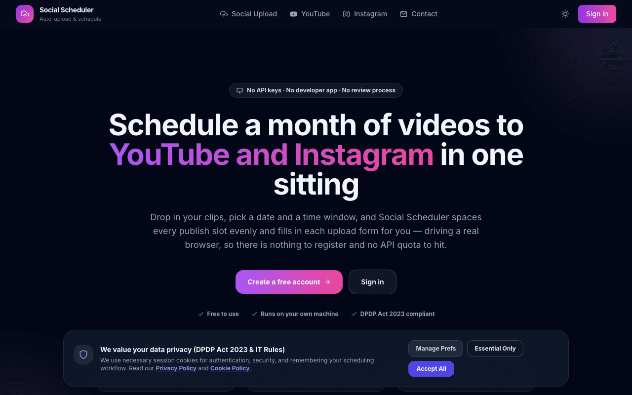 SOCIAL SCHEDULER